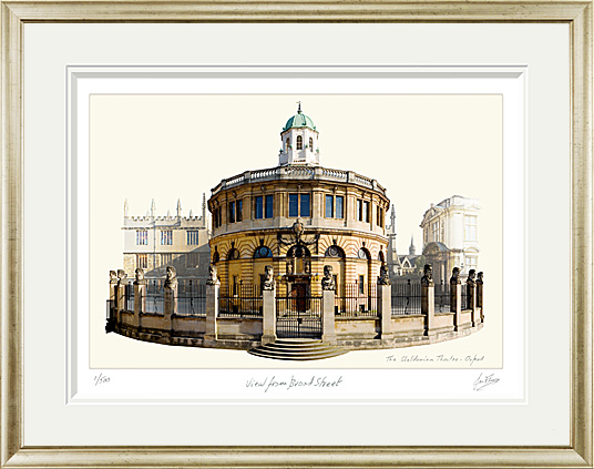 The Sheldonian Theatre Oxford. View from Broad Street.
