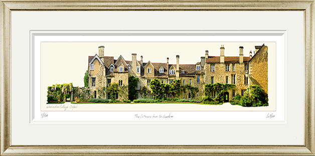 Worcester College Oxford. The Cottages from the Gardens